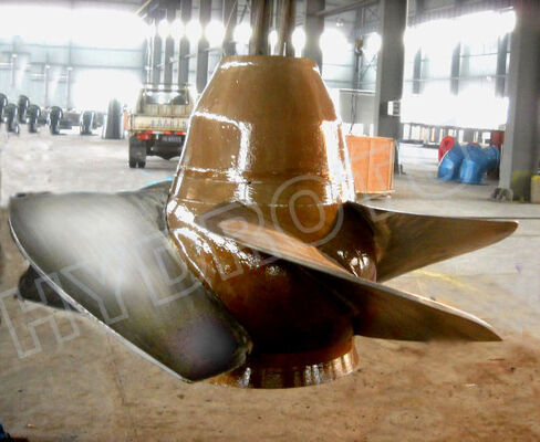 2m-20m su başlığı ve 100KW-10MW kapasitesi için paslanmaz çelik bıçaklı S Tipi Hidro Türbini